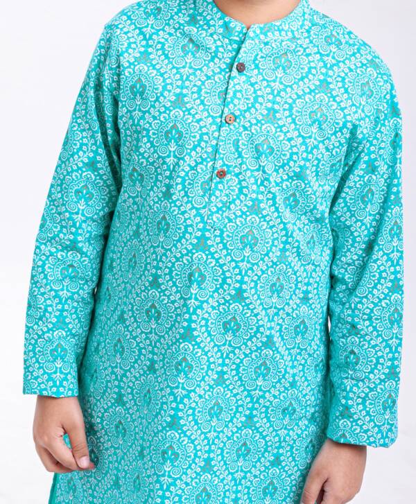 Full Sleeves Printed Kurta & Pyjama Set - Image 4