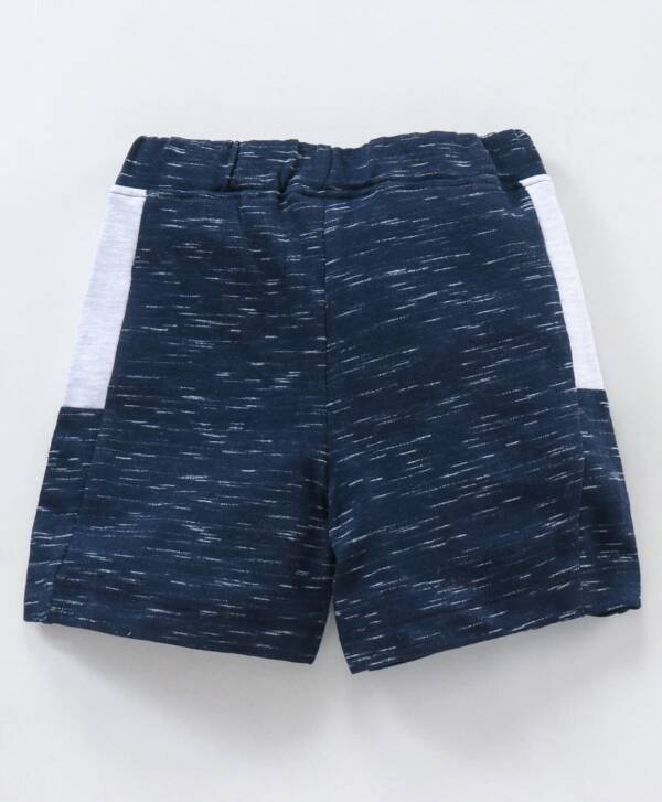 Knit Solid Color Shorts - Navy - Image 2