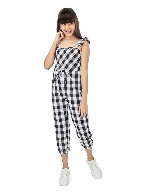 Checkred Ruffel Jumpsuit