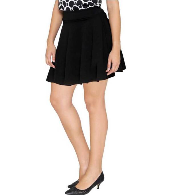 Chimp Women Solid A-line Black Skirt - Image 3