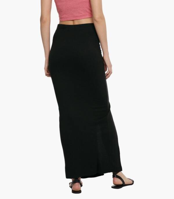 Women Black Solid Maxi Skirt - Image 4