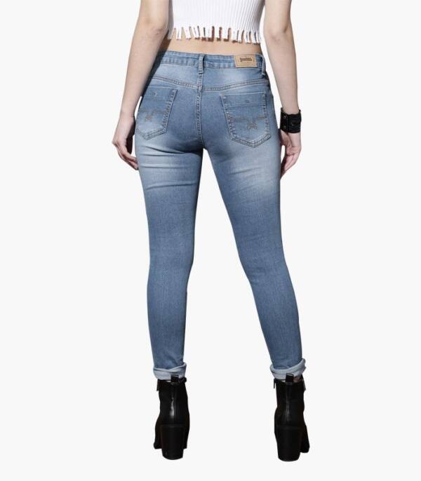 Women Blue Skinny Fit Stretchable Jeans - Image 4