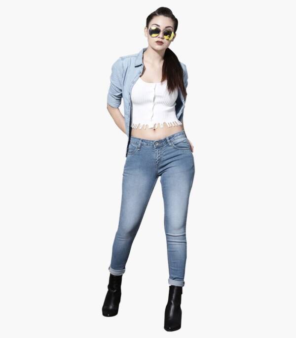 Women Blue Skinny Fit Stretchable Jeans - Image 5