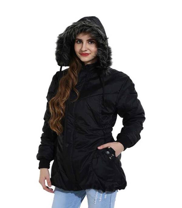 Masonic Full Sleeve Solid Women Padded Jacket