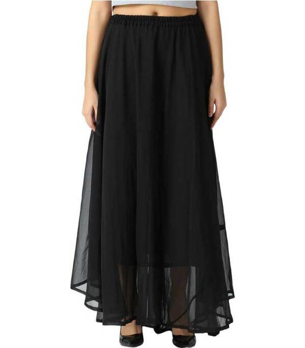 Fabrify Women Solid A-line Black Skirt - Image 3