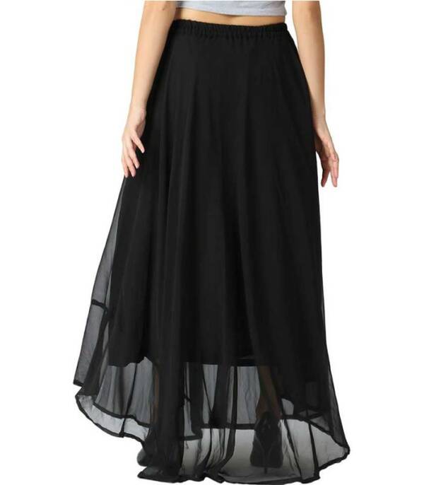 Fabrify Women Solid A-line Black Skirt - Image 4