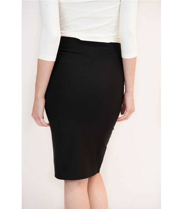 NeLook Women Solid Pencil Black Skirt - Image 3