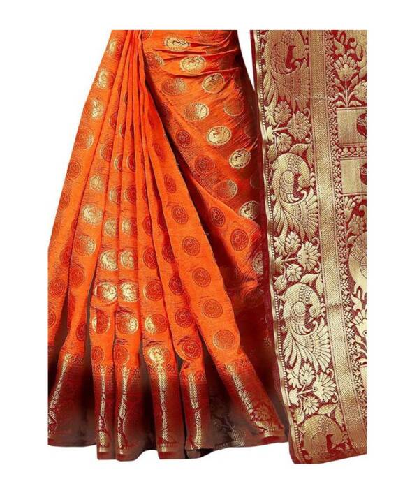 Embellished Kanjivaram Cotton Silk Saree - Image 2