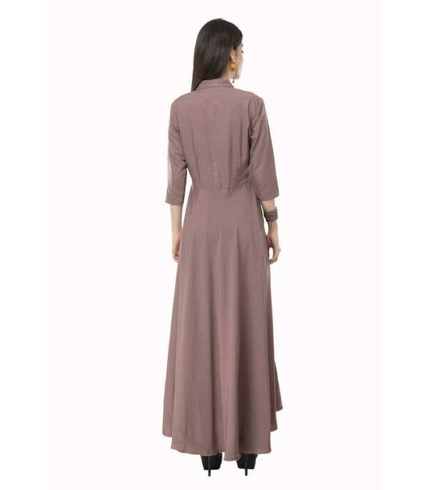 Women Maxi Rosewood Dress With Mask - Image 4