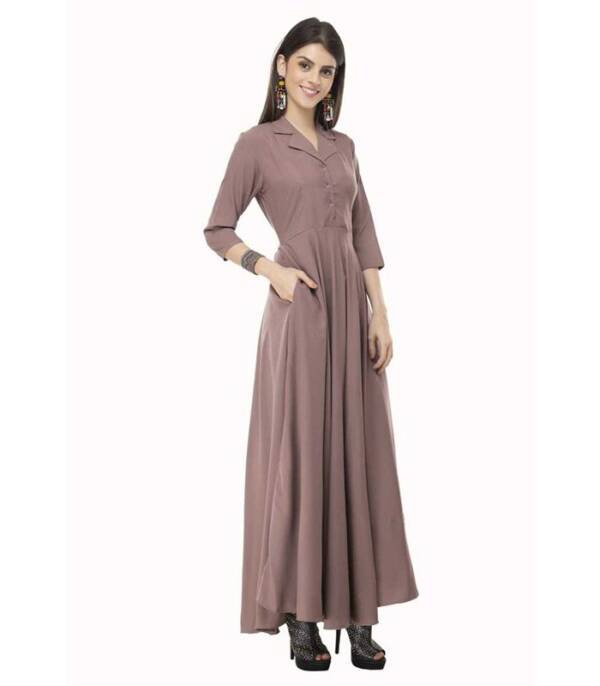 Women Maxi Rosewood Dress With Mask - Image 5