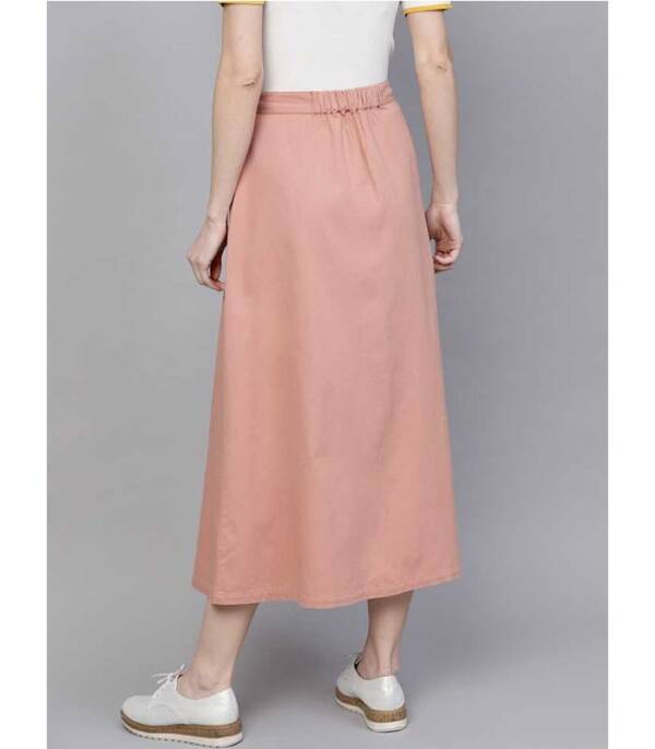 Sasfras Women Solid A-line Pink Skirt - Image 3